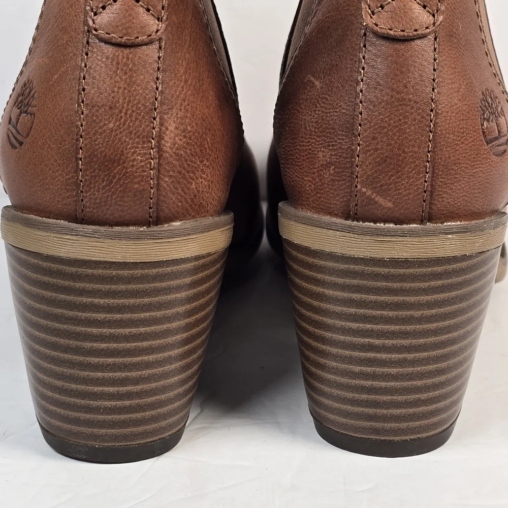 NWOT Timberland Womens Chelsea Brynlee Park Cognac Ankle Boots Size 6 Cabincore